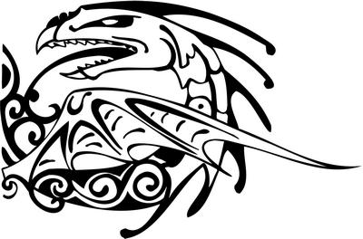 Tribal Dragon Sticker 108