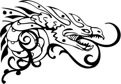 Tribal Dragon Sticker 110