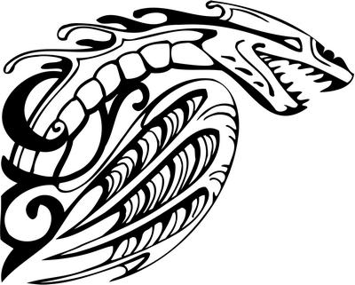 Tribal Dragon Sticker 122