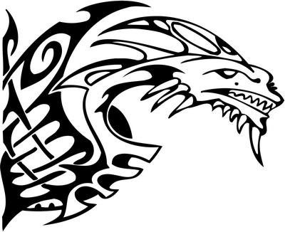Tribal Dragon Sticker 142