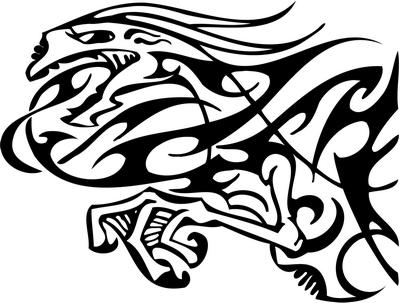 Tribal Dragon Sticker 143