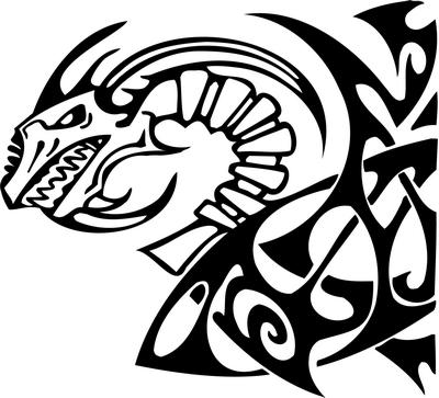 Tribal Dragon Sticker 145