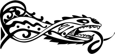 Tribal Dragon Sticker 150
