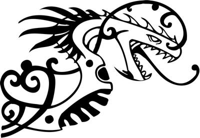 Tribal Dragon Sticker 155