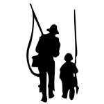 Father and Son Fishing Sticker