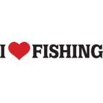 I Love Fishing Sticker