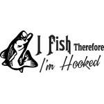 I Fish Thereforeee Im Hooked Bass Sticker