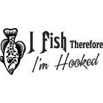 I Fish Therfore I'm Hooked Crappie Sticker