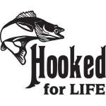 Hooked For Life Bass Sticker 2