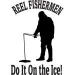 Reel Fishermen Do It On Ice Sticker