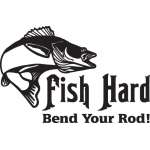 Fish Hard Bend Your Rod Bass Sticker
