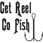 Get Reel Go Fishing Hook Sticker