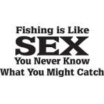 Fishing is like Sex You Never Know What you Might Catch Sticker
