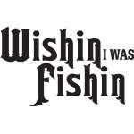 Wishin I was Fishing Sticker