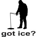 Got Ice Ice Fisherman Sticker