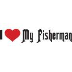 I Love My Fisherman Sticker