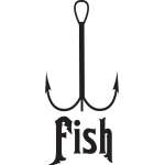 Fish Hook Sticker