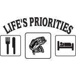 Lifes Priorities Eat Sleep Bass Sticker