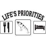 Life's Priorities Eas Lure Sleep Sticker