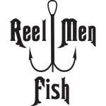 Real Men Fish StickerHook Sticker