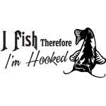 I Fish Thereforee I'm Hooked Catfish Sticker