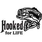 Hooked on Life Bass Sticker