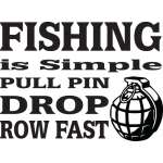 Fishing is Simple Pull Pin Drop and Row Fast Sticker