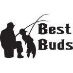 Best Buds Son and Father Fishing Sticker