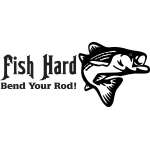 Fish Hard Bend Your Rod Bass Sticker 2