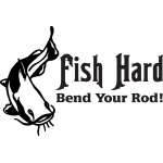Fish Hard Bend Your Rod Catfish Sticker 3
