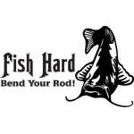 Fish Hard Bend Your Rod Catfish Sticker 4