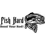Fish Hard Bend Your Rod Bass Sticker 3