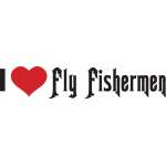 I Love Fly Fishermen Sticker