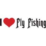 I love Fly Fishing Sticker