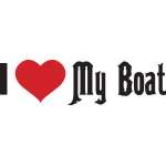 I Love My Boat Sticker