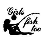 Girls Fish Too 2 Sticker