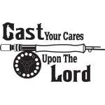 Cast your Cares Upon the Lord Fly Fishing Sticker