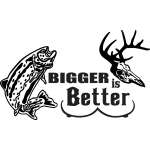 Bigger is Better Salmon Fishing Sticker