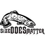 Size Does Matter Salmon Fishing Sticker