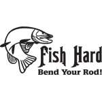 Fish Hard Bend your Rod Salmon Fishing Sticker