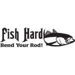 Fish Hard Bend your Rod Tuna Fishing Sticker