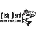 Fish Hard Bend Your Rod Striper Fishing Sticker