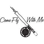 Come Fly With Me Fly Fishing Sticker 2
