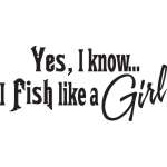 Yes, I Know I Fish Like a Girl Sticker