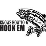 Knows How to Hook Them Salmon Fishing Sticker