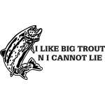 I Like Big Trout n I Cannot Lie Sticker
