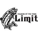 Takin It to the Limit Salmon Fishing Sticker 2
