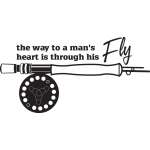 The Way to a Man's Heart is Through His Fly Fly Fishing Sticker
