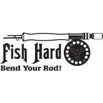 Fish Hard Bend Your Rod Fly Fishing Sticker