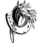 Flaming Horse Sticker 1
